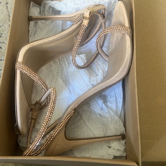 Steve Madden Gold Strappy Heels - Picture 5 of 5